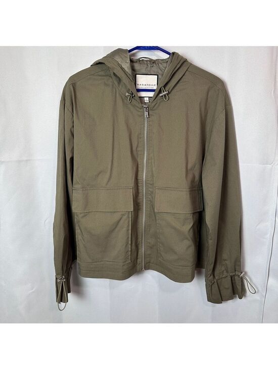 Bagatelle Collection Jackets & Blazers - Bagatelle Collection Lightweight Army Green Hooded Jacket - Size Large